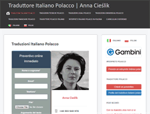 Tablet Screenshot of italianopolacco.com